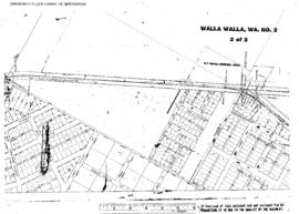 Plat Map of Northern Pacific Facilities at Walla Walla, Washington, undated