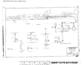 Northern Pacific Engineering Drawing, Water Facilities at Car Cleaning Tracks at Parkwater, Washi...