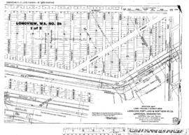Plat Map of Longview, Portland and Northern Railway Facilities at Longview, Washington, 1927