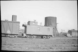 Northern Pacific Railroad Caboose, Number 1256 at Tacoma, Washington in October, 1935.