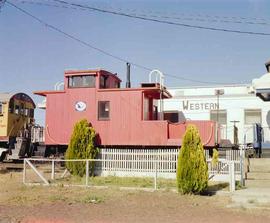 Yreka Western Railroad Caboose at Yreka, California in June, 1978.