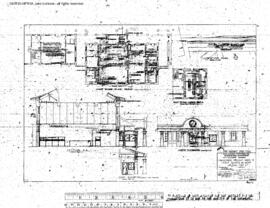 Northern Pacific Engineering Drawing, Depot at Helena, Montana, 1970