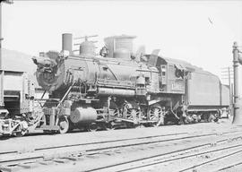 Northern Pacific steam locomotive 1361 at Easton, Washington, in 1944.