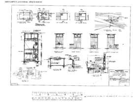 Northern Pacific Engineering Drawing, Yardmaster Tower at Pasco, Washington, 1972