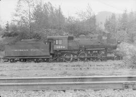 Northern Pacific steam locomotive 1370 at Kanaskat, Washington, in 1944.