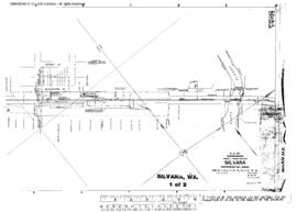Plat Map of Great Northern Facilities at Silvana, Washington, 1914
