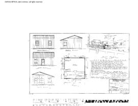 Northern Pacific Engineering Drawing, Tool House and Garage at Kelso, Washington, 1966