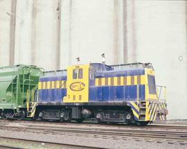 Continental Grain Company Diesel Locomotive Number 11 at Tacoma, Washington in November, 1989.