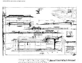 Northern Pacific Engineering Drawing, Unloading Platform at Walla Walla, Washington, 1956