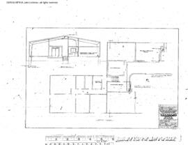 Northern Pacific Engineering Drawing, Yard Office and Tower at Pasco, Washington, 1969