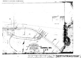 Plat Map of Northern Pacific Facilities at Harsha, Washington, 1930