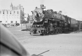 Northern Pacific steam locomotive number 2608 at Tacoma, Washington, in 1949.