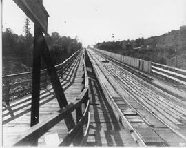 Cable car track, Seattle, Washington, circa 1895