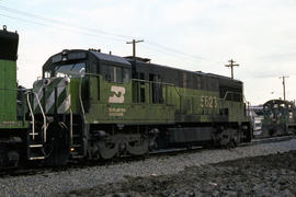 Burlington Northern Railroad Company diesel locomotive 5623 at Portland, Oregon in 1978.