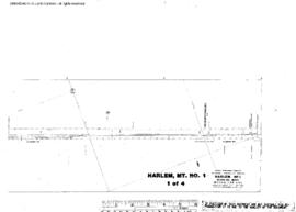 Plat Map of Great Northern Facilities at Harlem, Montana, 1960