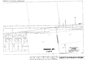 Plat Map of Great Northern Facilities at Fresno, Montana, 1934