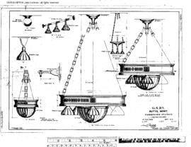 Great Northern Engineering Drawing, Depot at Butte, Montana, 1913