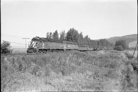 Burlington Northern special train at Woodland, Washington in 1976.