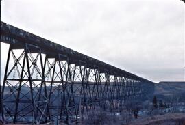 Burlington Northern Westbound Empty Coal Train in Valley City, North Dakota in 1981