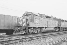 Burlington Northern diesel locomotive 2084 at Rocky Point, Washington in 1975.