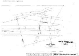 Plat Map of Northern Pacific Facilities at Gold Creek, Montana, 1944