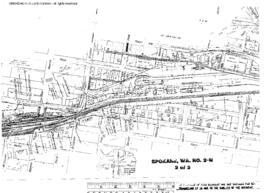 Plat Map of Northern Pacific Facilities at Spokane, Washington, 1946
