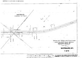 Plat Map of Northern Pacific Facilities at Waterloo, Montana, 1914