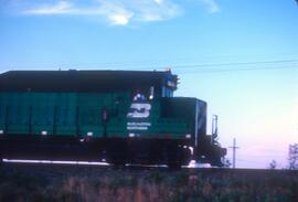 Burlington Northern 2203 at Ferndale, Washington in 1977.