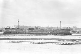 Burlington Northern diesel locomotive 2539 at Tacoma, Washington in 1971.