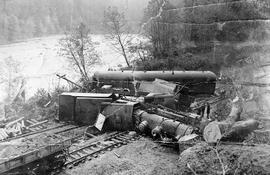 A Great Northern Railway accident, circa 1925.