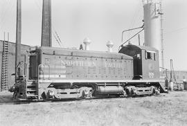 Burlington Northern diesel locomotive 205 at Tacoma, Washington in 1971.