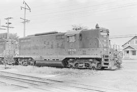 Burlington Northern diesel locomotive 1850 at Auburn, Washington in 1971.