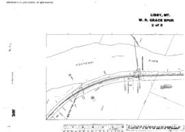 Plat Map of Great Northern Facilities at Libby, Montana, 1965