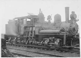 Northern Pacific steam locomotive 7 at Yacolt, Washington, circa 1910.