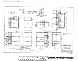 Northern Pacific Engineering Drawing, Control Tower at Missoula, Montana, 1966
