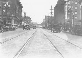 Seattle Municipal Railway track, Seattle, Washington, circa 1925