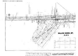 Plat Map of Northern Pacific Facilities at Willow Creek, Montana, 1918