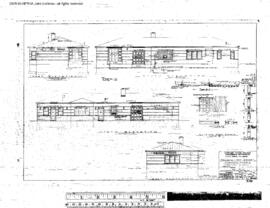 Northern Pacific Engineering Drawing, Depot at Prosser, Washington, 1948