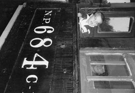 Northern Pacific steam locomotive 684 at Tacoma, Washington, in 1953.