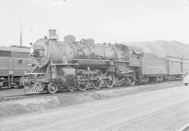 Northern Pacific steam locomotive 2232 at Garrison, Montana, in 1953.