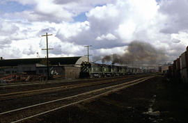 Burlington Northern Railroad Company diesel locomotive 4260 at Portland, Oregon in 1978.