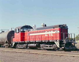 Washington Central Railroad Diesel Locomotive Number 212 at Yakima, Washington in August 1987.