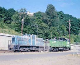 Continental Grain Company Diesel Locomotive Number 11 at Tacoma, Washington in 1979.