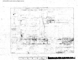 Great Northern Engineering Drawing, Truck Garage at Great Falls, Montana, 1970