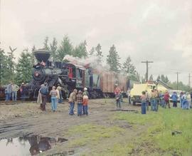 Mount Rainier Scenic Railroad Steam Locomotive Number 10 at Elbe, Washington, on May 25, 1981.