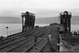 Burlington Northern Santa Fe Railway Barge at Vancouver, British Columbia, on January 27, 1976.