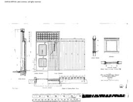 Northern Pacific Engineering Drawing, Depot at Ellensburg, Washington, 1909