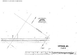 Plat Map of Great Northern Facilities at Lothair, Montana, 1965
