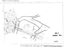 Plat Map of Spokane, Portland, and Seattle Railway Facilities at Camas, Washington, undated