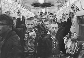 New York City Subway at New York, New York in July, 1964.